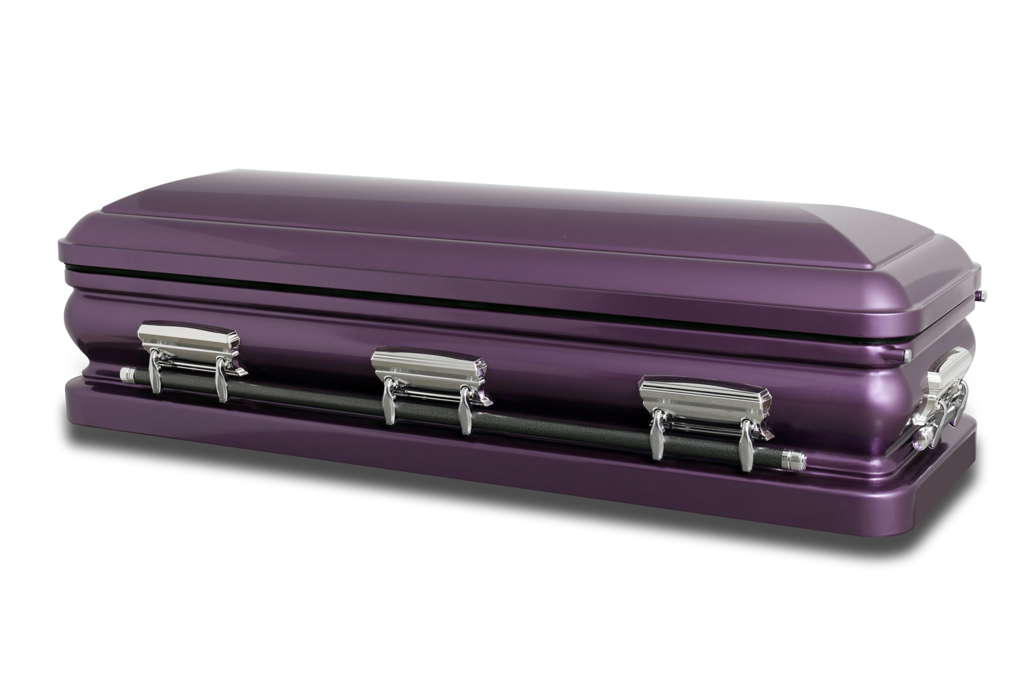 4716-FC  18ga - Purple Urn Shaped <br> Silver Hardware, Pink Velvet Interior